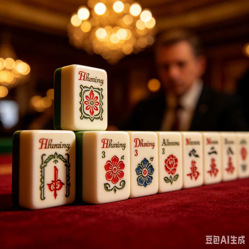 gradient green mahjong set